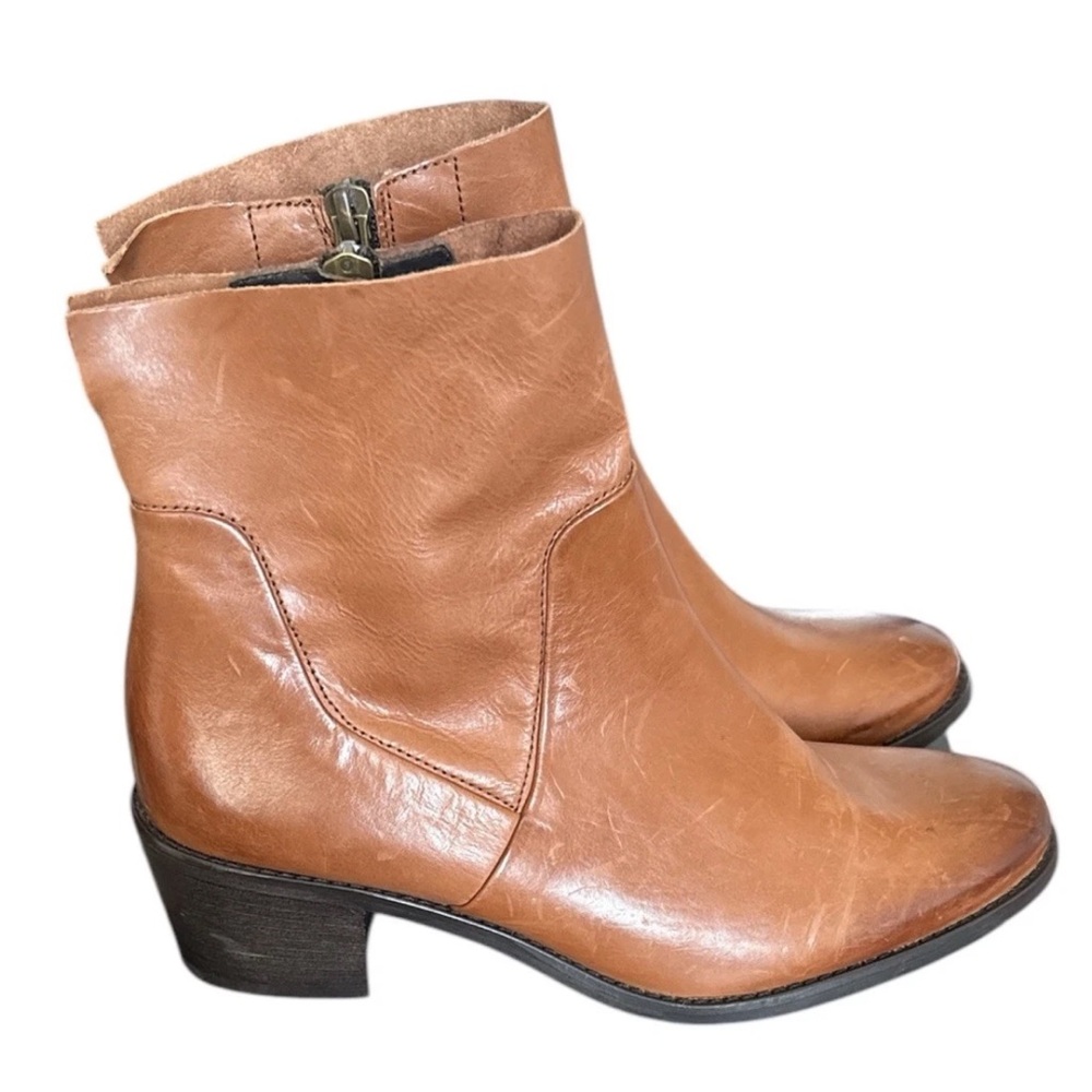 Paul Green Suzette Bootie, Cognac Leather Women US SIZE 5.5 Retail $485
